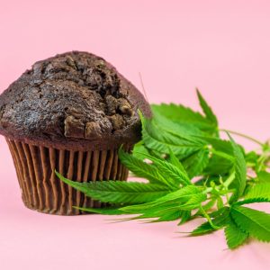 Cannabis Chocolate muffins infused with CBD or THC edibles